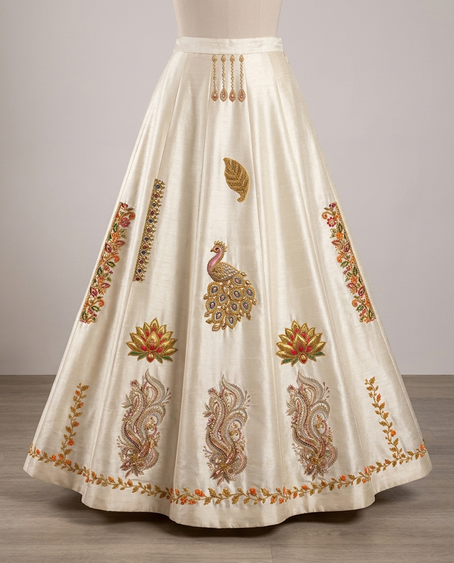 Photorealistic silk lehenga