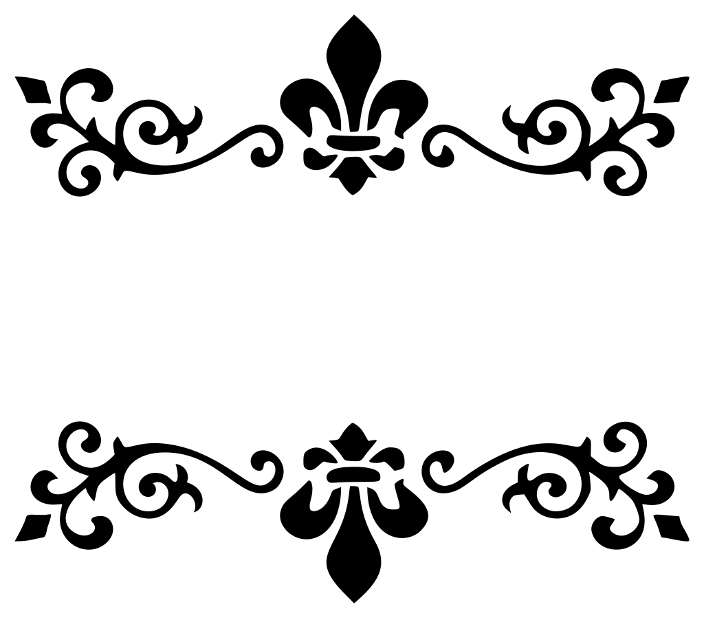 Original khaka — fleur-de-lis flourish frame