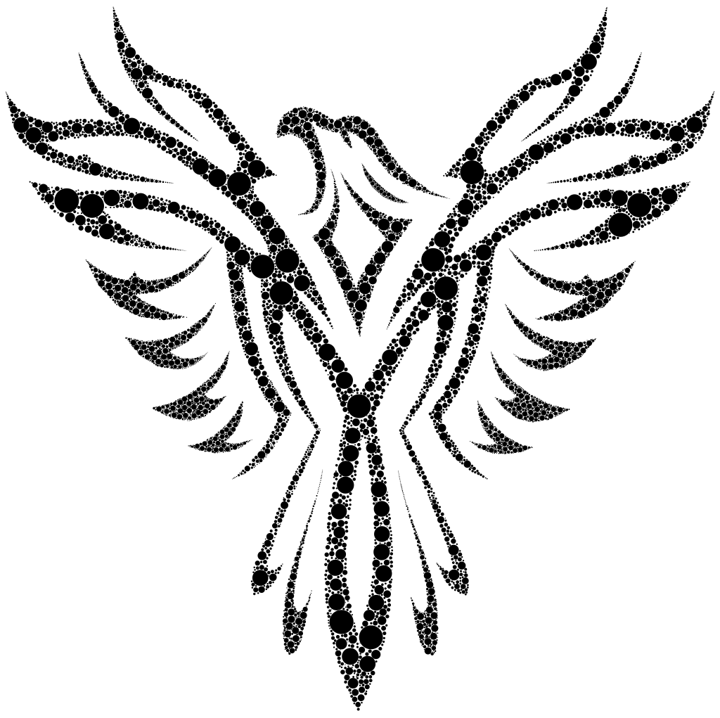 Phoenix Line Art khaka
