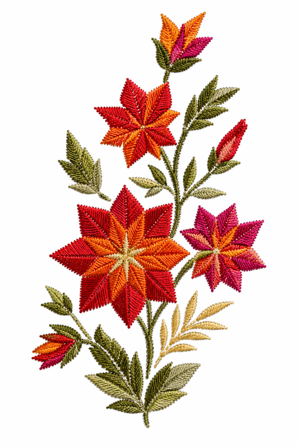 Phulkari Floral Spray motif
